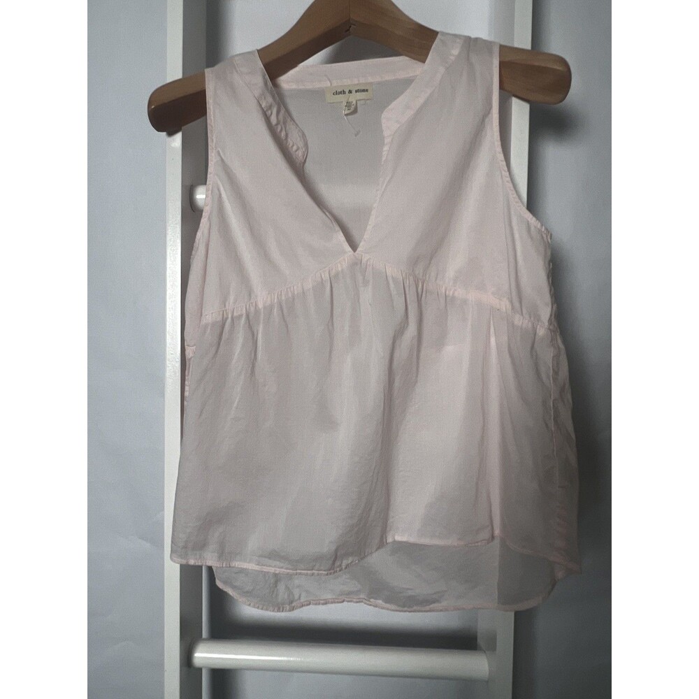 Cloth & Stone Anthropologie Summer Top NWOT Womens M Lt Pink Sleeveless V-Neck